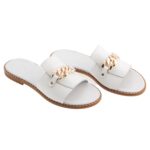 Σανδάλι Imvros - Croco White & White - Image 3